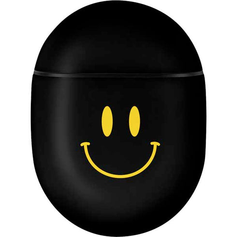 Black Happy Face Google Pixel Buds Skin